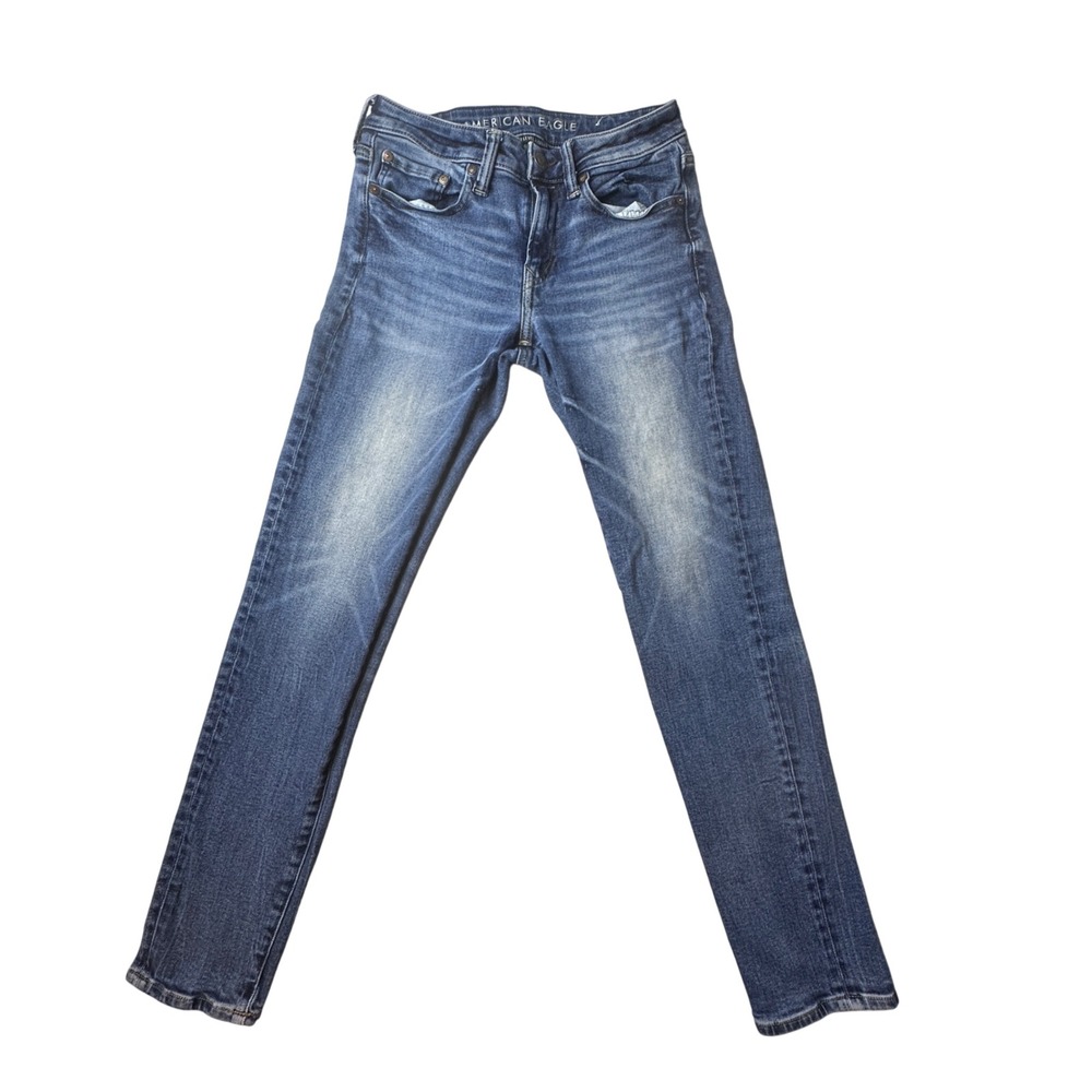 American‎ Eagle Jeans Mens 28x30 Blue Skinny Ne(x)t Level Airflex Denim Stretch